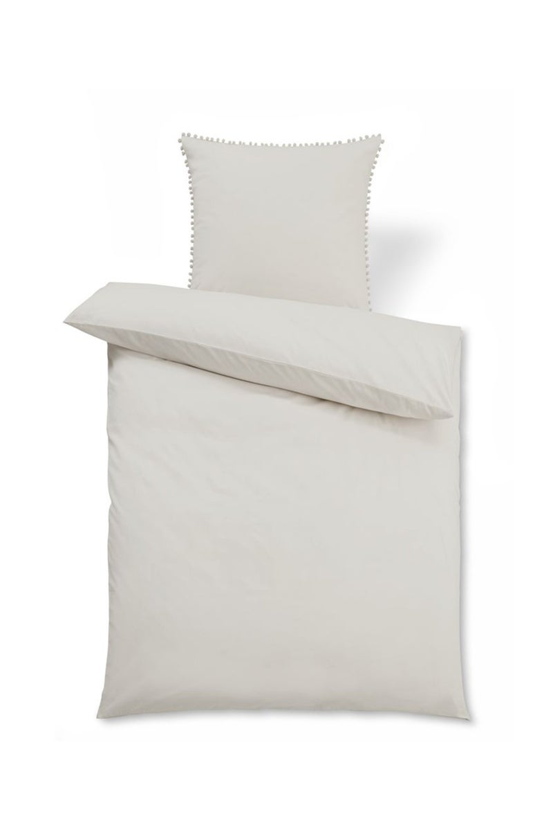 Tchibo Single Plain Duvet Set 135 x 200 cm, Cream - Image 2